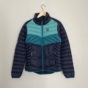 Orage Color- Block Quilted Puffer Jacket Women's Size Medium